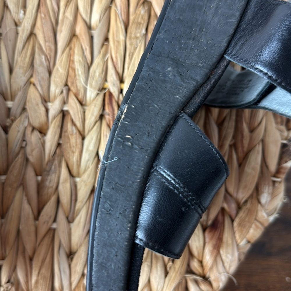 Alegria Mena Black Sandal Leather Sandal Size 7 - Picture 8 of 12